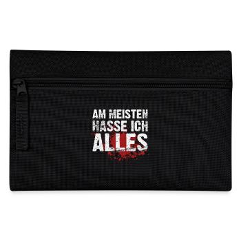 Am meisten hasse ich alles - Federtasche - Schwarz - Vorne