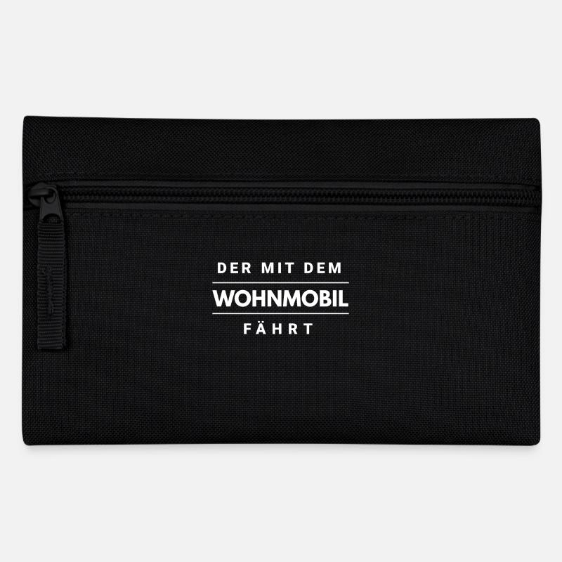 Der mit dem Wohnmobil fährt - Federtasche - Schwarz