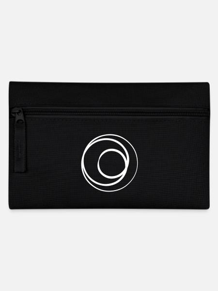 Geometrische Kunst - Federtasche - Schwarz