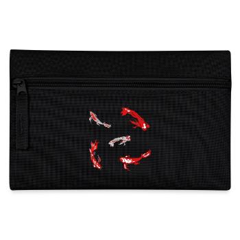 karpfen rot fische kois japan muster abstrakt art - Federtasche - Schwarz - Vorne