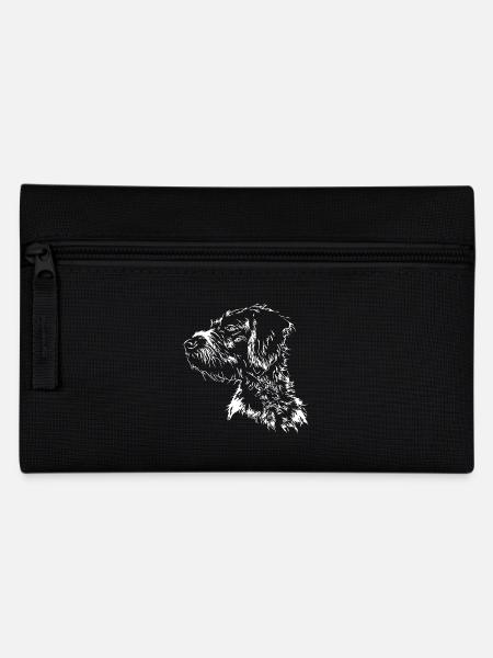 DEUTSCH DRAHTHAAR Wilsigns Jagdhund Jagdhunde - Federtasche - Schwarz