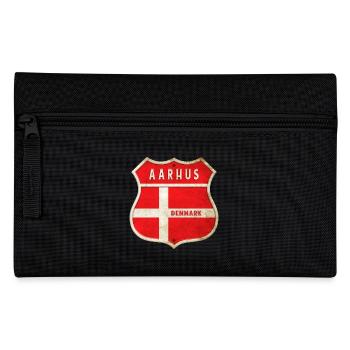 Aarhus Dänemark Wappen Flaggen Design - Federtasche - Schwarz - Vorne