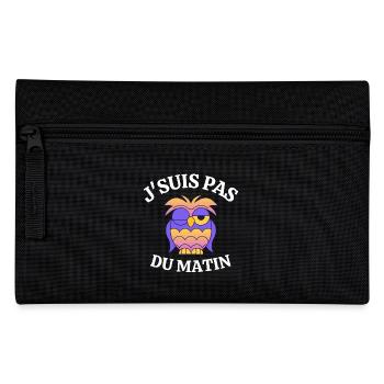 pas du matin, grincheux le matin - Trousse - noir - Devant