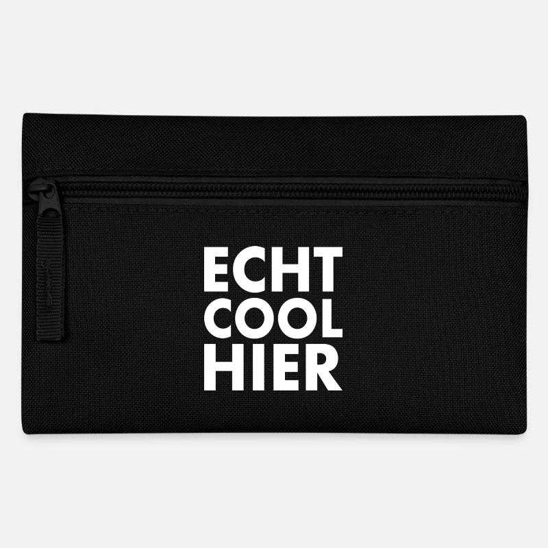 Echt cool hier - Federtasche - Schwarz
