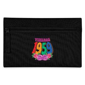 Vintage 1959 65th Birthday For Women 65 Years Old - Pencil Case - black - Front