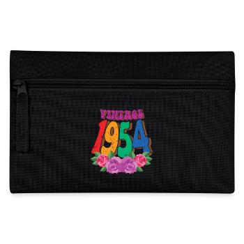 Vintage 1954 70th Birthday For Women 70 Years Old - Pencil Case - black - Front