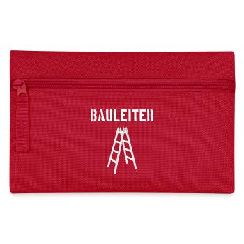 Bauleiter / Bau-Leiter - Federtasche - Rot - Vorne