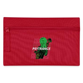 Le Cri - Psytrance Trance trippy Rave Festival Kunst - Federtasche - Rot - Vorne