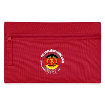 ossi spruch humor ostdeutsch DDR ego flagge emblem - Federtasche - Rot - Vorne