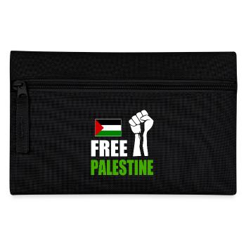 Free palestine - Federtasche - Schwarz - Vorne