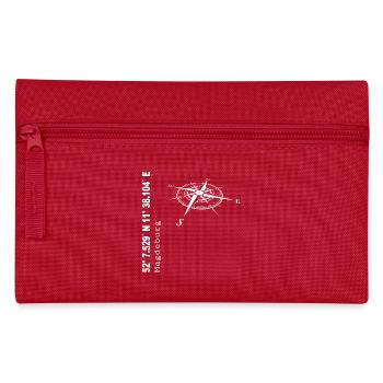 Koordinaten Magdeburg - Federtasche - Rot - Vorne
