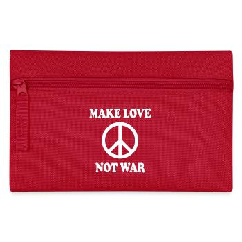 Make love not war - Pencil Case - red - Front