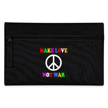 Make love not war - Federtasche - Schwarz - Vorne