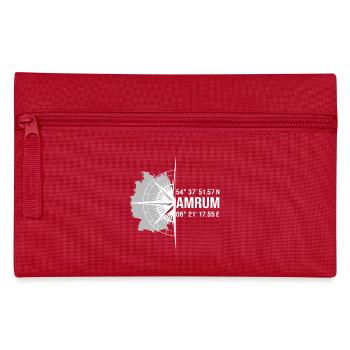Koordinaten Amrum - Federtasche - Rot - Vorne