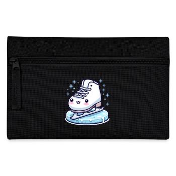 Schlittschuhlaufen Kawaii - Federtasche - Schwarz - Vorne