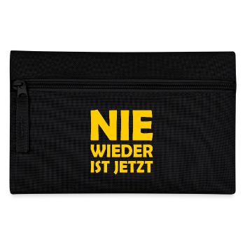 Nie wieder ist jetzt - Federtasche - Schwarz - Vorne