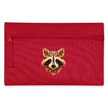 Raton laveur, conçu à partir de différentes feuilles - Trousse - rouge - Devant