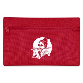 Flûtiste dessinateur - Trousse - rouge - Devant