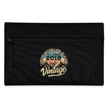 Octobre 2018 Anniversaire 2018 Né Octobre 2018 - Trousse - noir - Devant