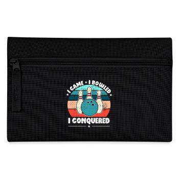 I Came I Bowled I Conquered Funny Bowling - Pencil Case - black - Front