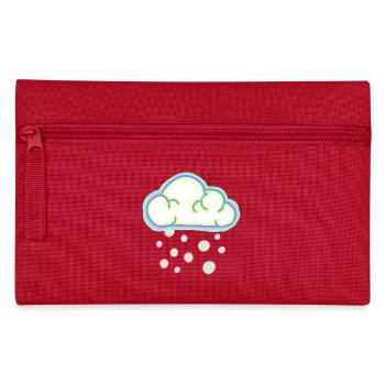 Pastellwolke und Schnee - Federtasche - Rot - Vorne