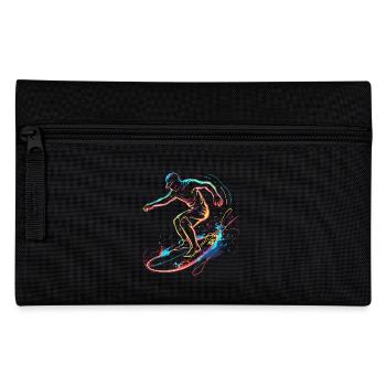 Surfing Boy Retrowave - Pencil Case - black - Front