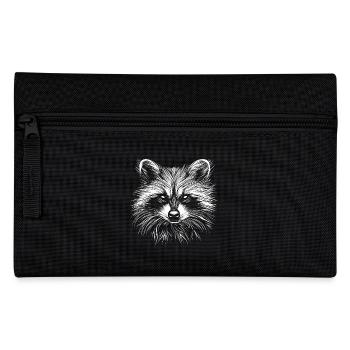 Raccoon Portrait Animal Wild Animal Raccoon - Pencil Case - black - Front