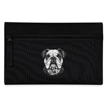 English Bulldog Portrait Dog Bulldog - Pencil Case - black - Front