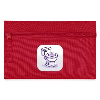 Icône de toilette minimaliste lavande - Trousse - rouge - Devant