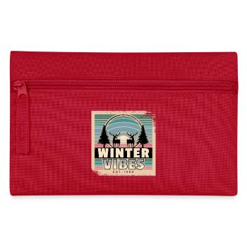 Winter-Vibes für Naturfreunde im Sonnenuntergang - Federtasche - Rot - Vorne