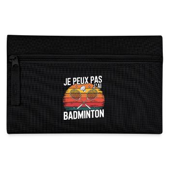Badminton Addict - Retro und stolz - Federtasche - Schwarz - Vorne