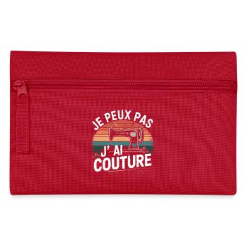 La Couture, Ma Passion - Look Vintage Authentique - Trousse - rouge - Devant