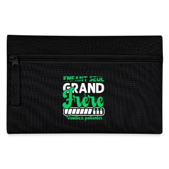 Grand Frère Cadeau Annonce Naissance Bébé - Trousse - noir - Devant