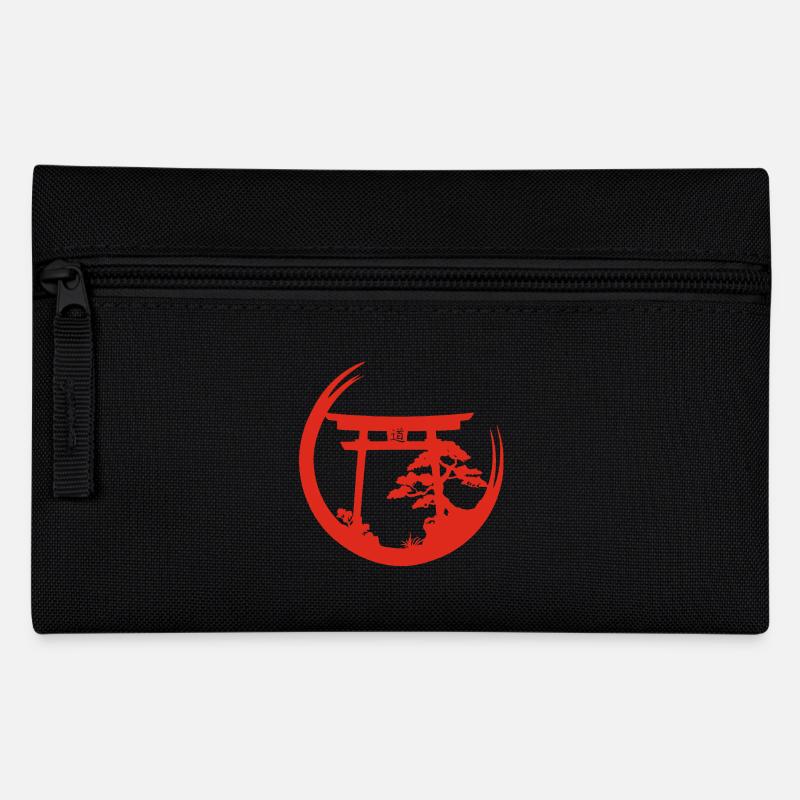 Japanese atmosphere (red) - Pencil Case - black