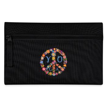 Peaceful Yoga 🌸 Flower Power Style - Federtasche - Schwarz - Vorne