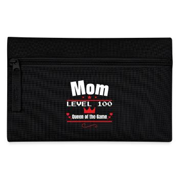 Mama Level 100: Queen of the Game, Mother's Day Gift - Pencil Case - black - Front