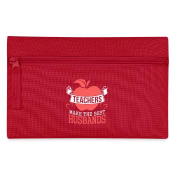 Best Teacher Husband - Pencil Case - red - Front