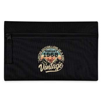 Février 1968 Vintage Rétro, Février 1968 Cadeau - Trousse - noir - Devant