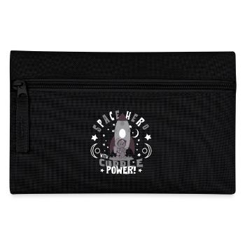 Astronaut with teddy bear - Pencil Case - black - Front