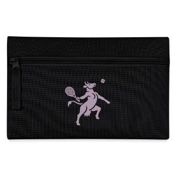 Cow Tennis Balloon Silhouette Minimalist - Pencil Case - black - Front
