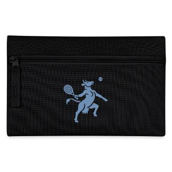 Cow Tennis Balloon Silhouette Minimalist - Pencil Case - black - Front