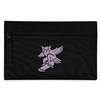 Schneeeule Skateboard Silhouette Minimalistischer - Federtasche - Schwarz - Vorne