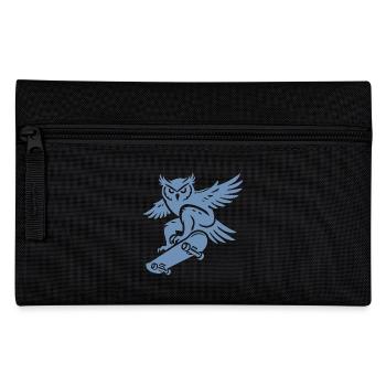 Schneeeule Skateboard Silhouette Minimalistischer - Federtasche - Schwarz - Vorne