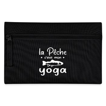 la pêche c'est mon yoga - Trousse - noir - Devant