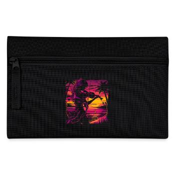 Violinist Synthwave - Pencil Case - black - Front