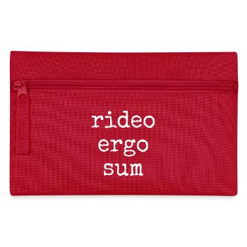 rideo ergo sum - je ris donc je dis - Trousse - rouge - Devant