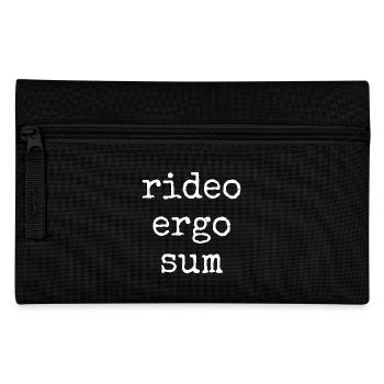 rideo ergo sum - je ris donc je dis - Trousse - noir - Devant