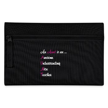 An Aunt Is An Awesome Teach - Pencil Case - black - Front