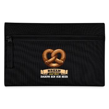 Brezn & Bier - darum bin ich hier - Federtasche - Schwarz - Vorne