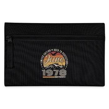 June 1978 47th Anniversary Gift June 1978 Retro - Pencil Case - black - Front